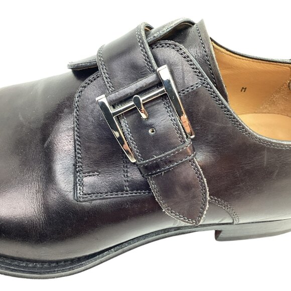 Magnanni Marco ll Mens 8M Leather Monk Strap Dress Shoes Black Made in Spain main image 8